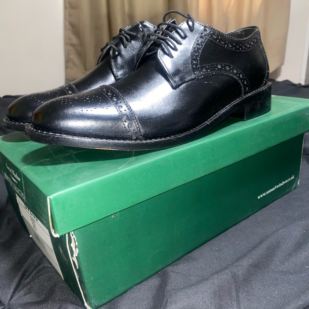 Samuel Windsor Handmade Leather Men’s Black Leather Dress Shoes | Samuel Windsor